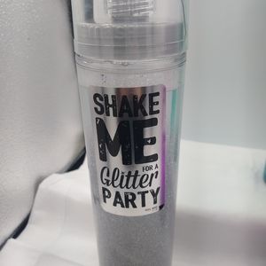 SMASH Plastic Cascade Glitter WaterBottle DualWall ScrewTop Lid 16oz
